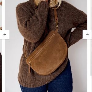 Abby Alley Big Sling Bag in Caramel Suede